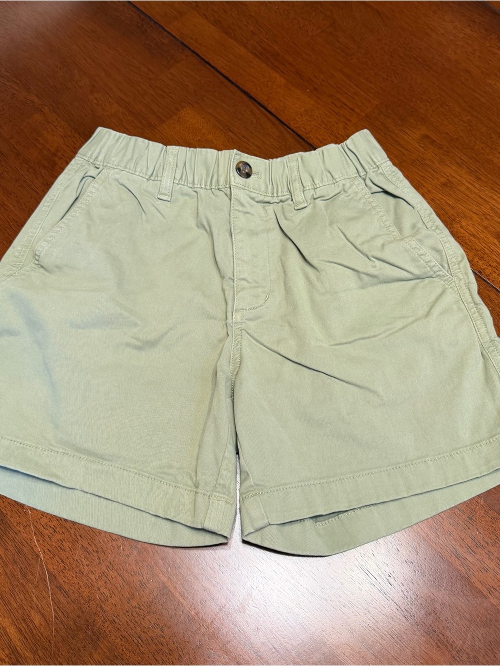 Bear Bottom Mens Size Small Chino Shorts 5.5" Inseam Elastic Olive Green Stretch